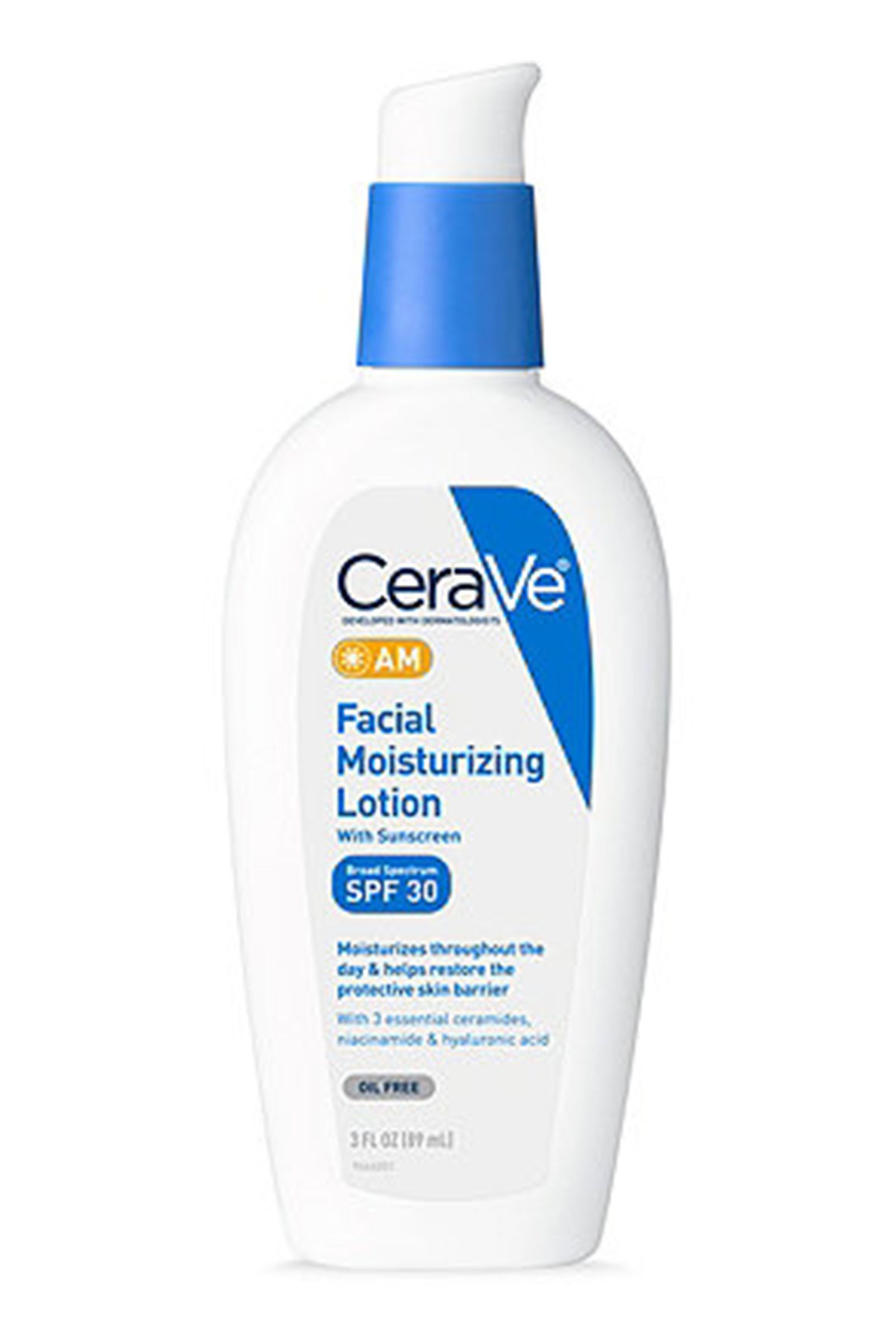 AM CeraVe facial moisturizing lotion