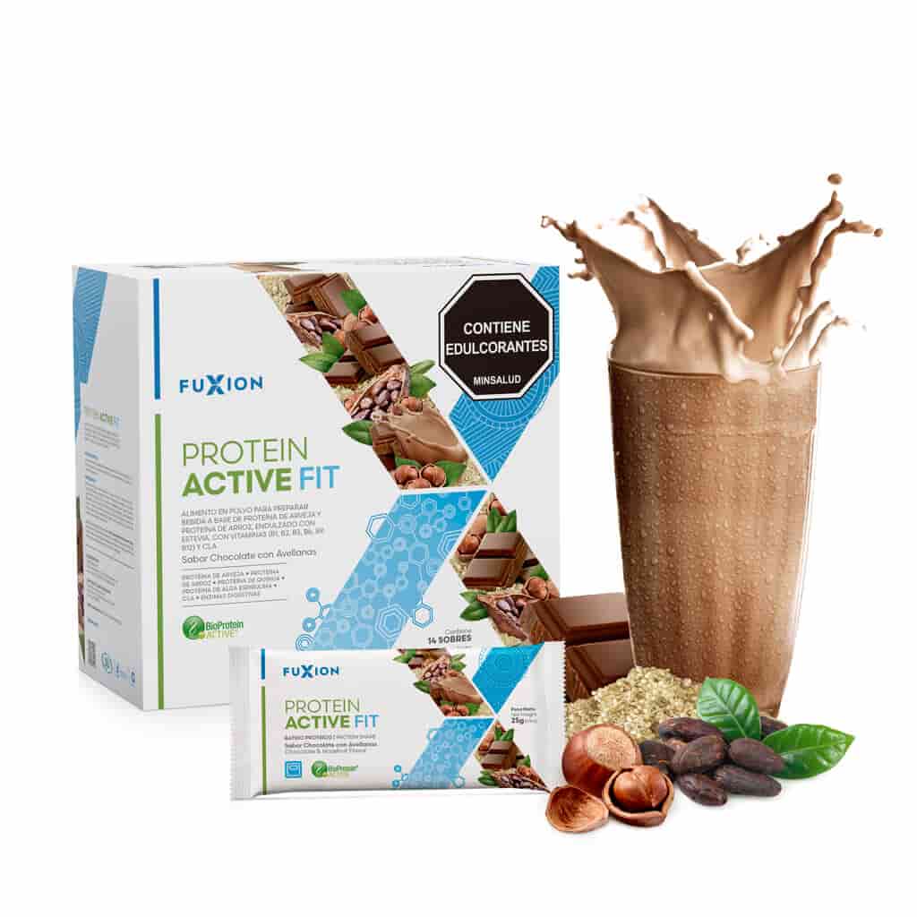 FuXion  PROTEIN ACTIVE FIT - CHOCOLATE CON AVELLANAS CAJA 14 x 25gr