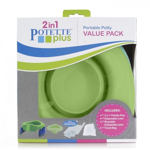 Potette Plus con forro reutilizable verde