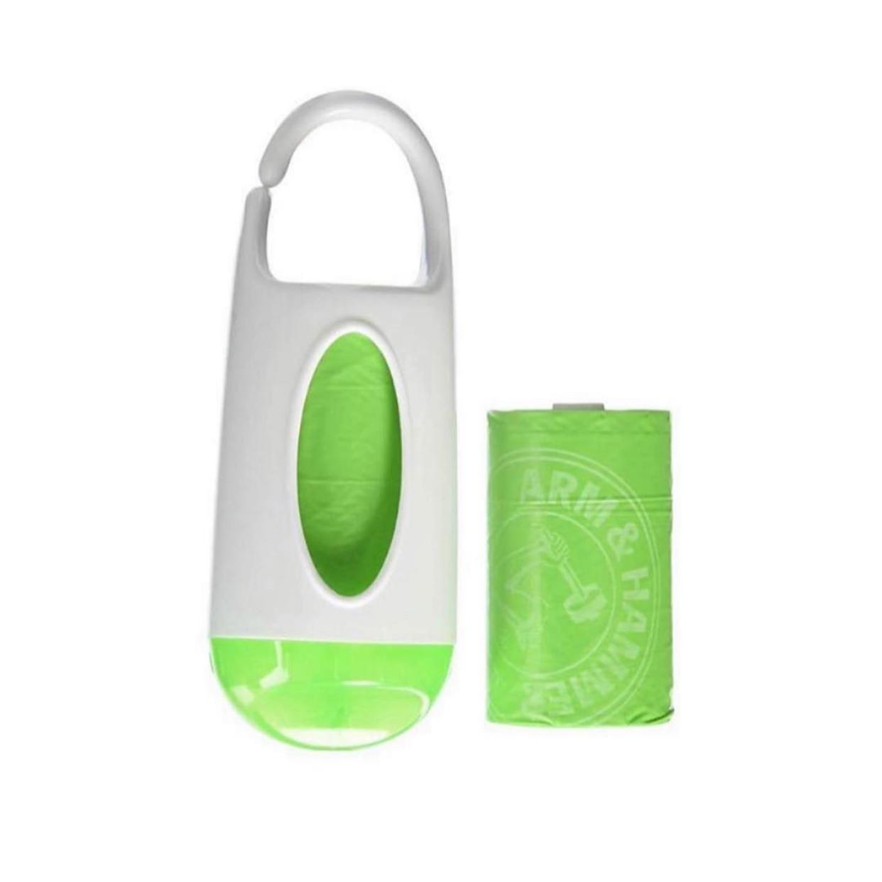 Dispensador de bolsas para pañalera verde