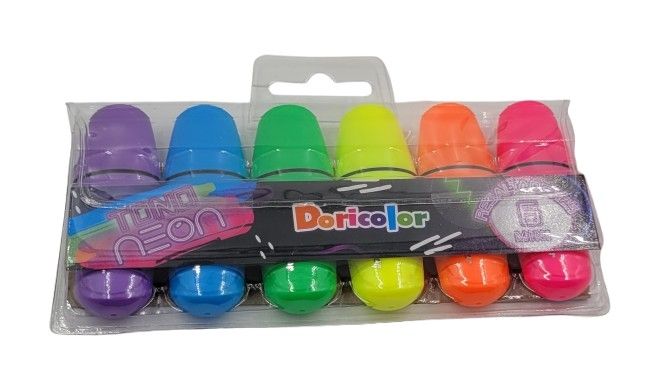 Resaltador doricolor x6 fluorescente