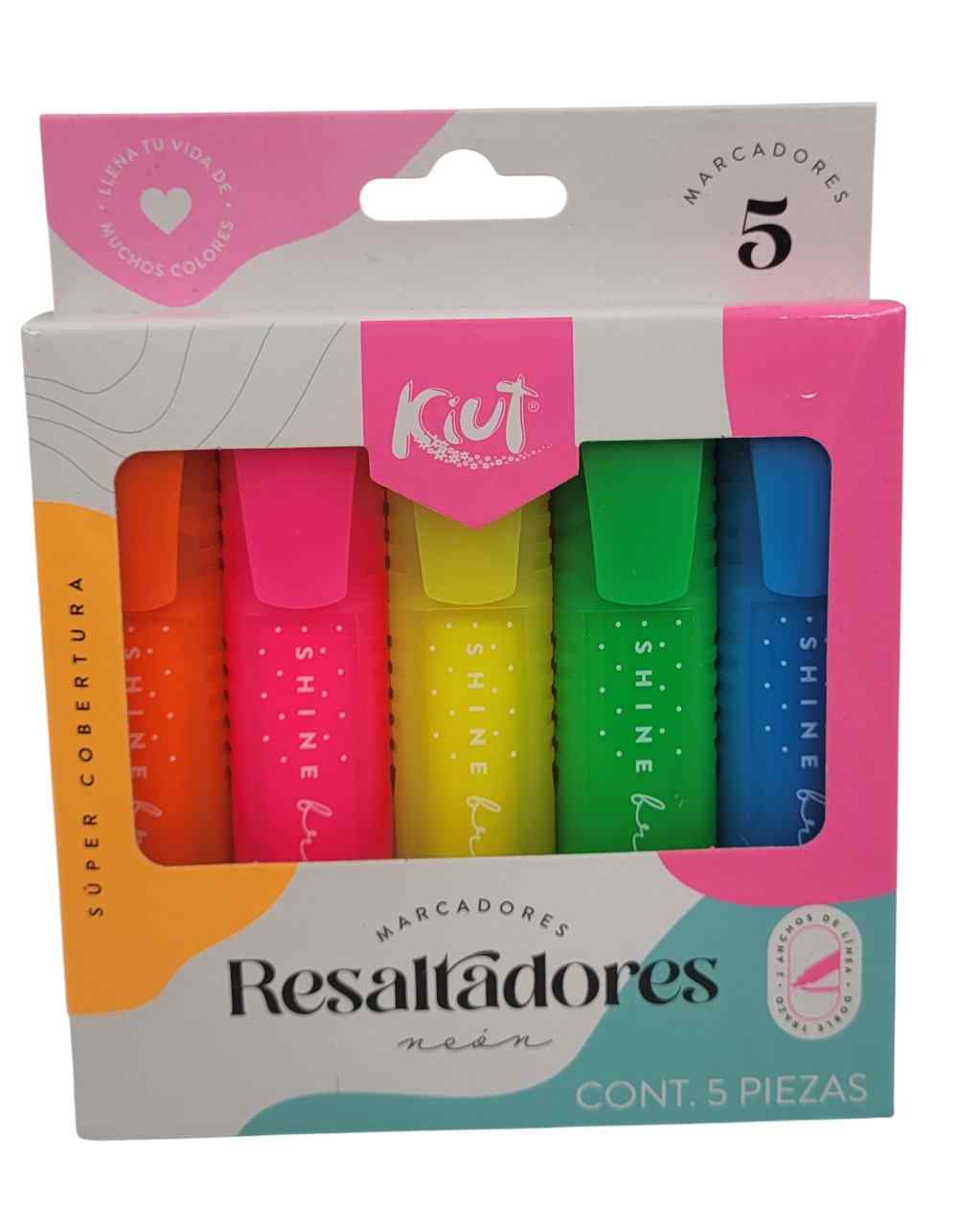 Resaltador kiut neon x5