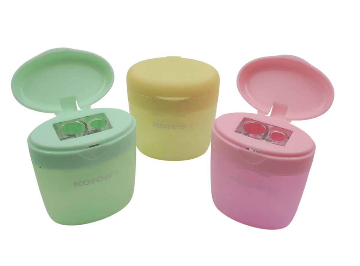 Sacapunta 2 huecos kores pastel