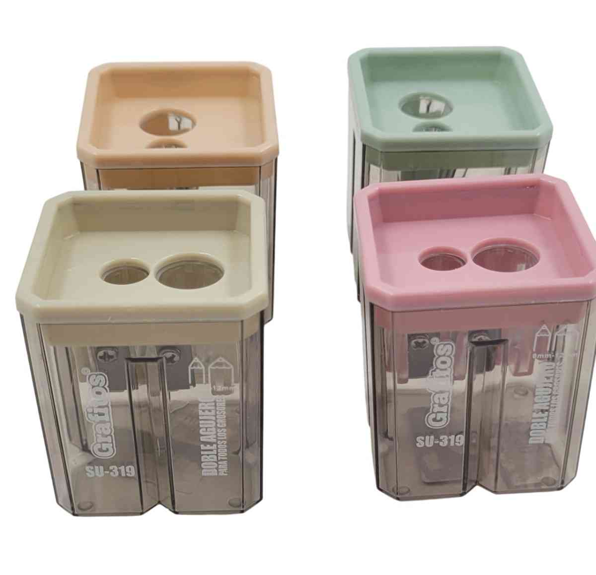 Sacapunta 2 huecos grafitos Su-319