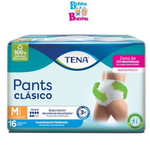 TENA PANTS CLASIC M x16 unds