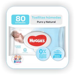 TOALLITAS HUGGIES RN x80 unds