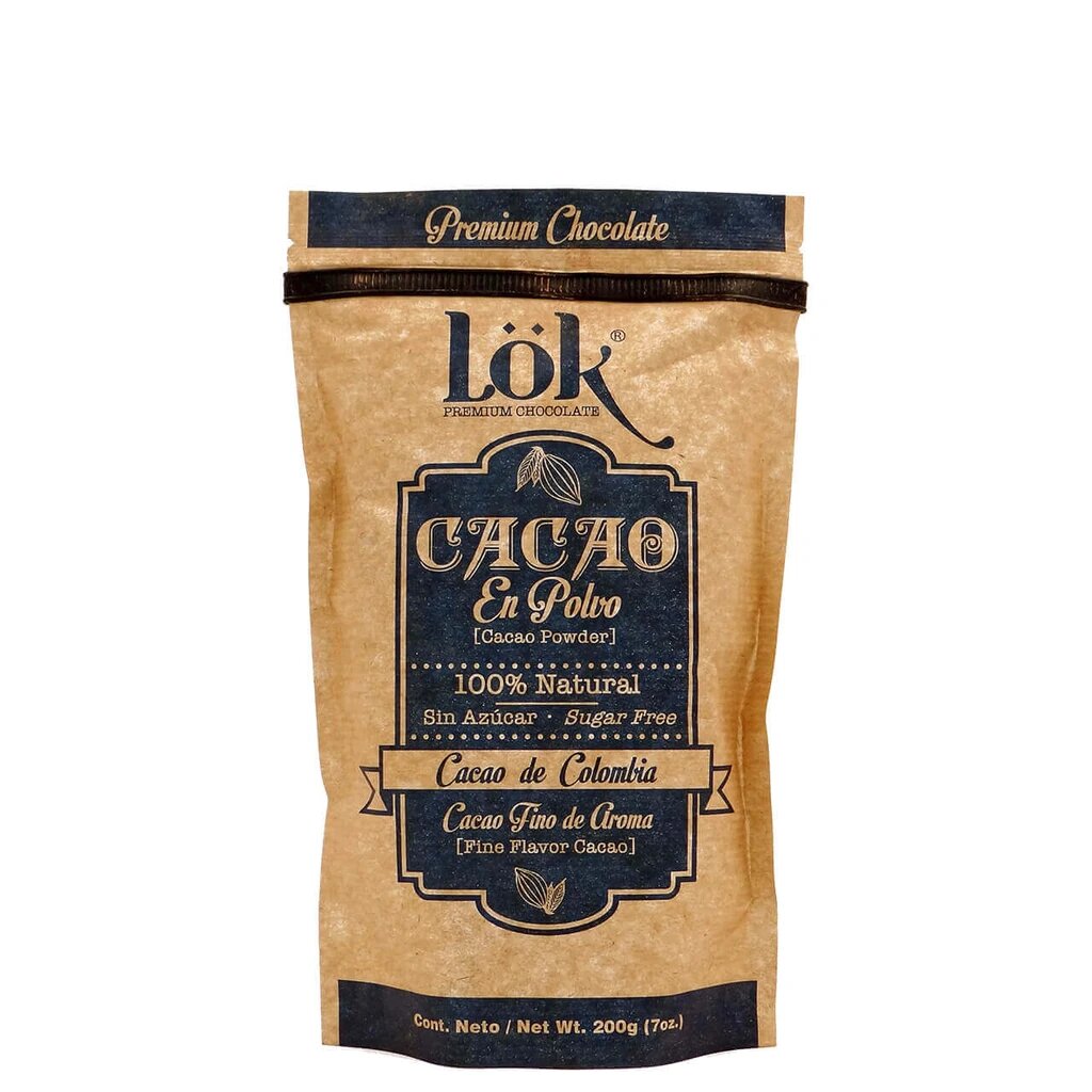 Cacao en Polvo LOK sin Azúcar x 200g