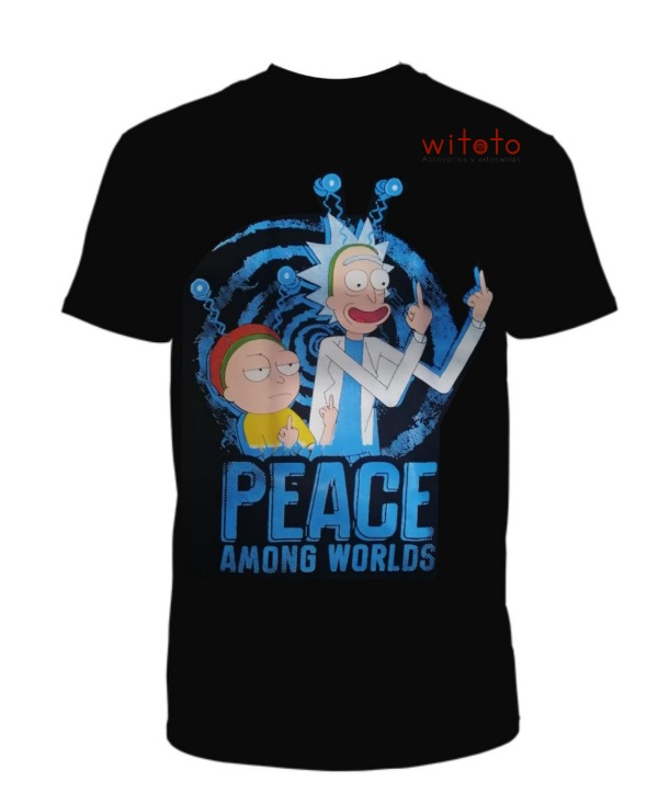 CAMISETA HOMBRE RICK AND MORTY NEGRA