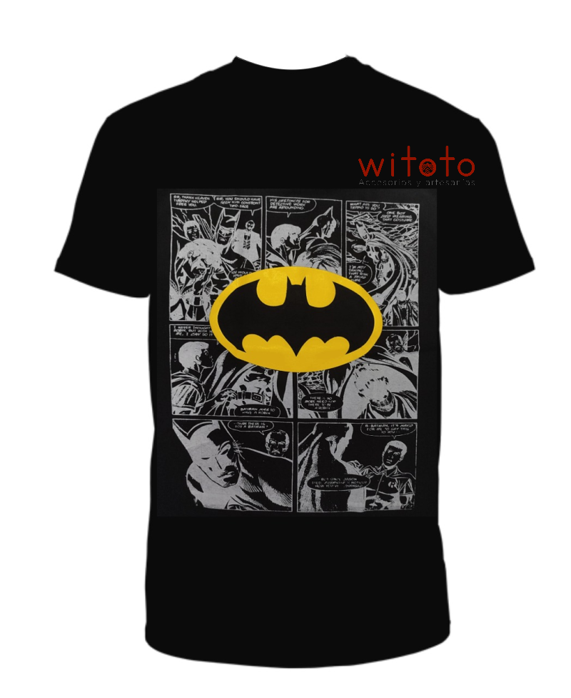 CAMISETA HOMBRE COMIC BATMAN NEGRA