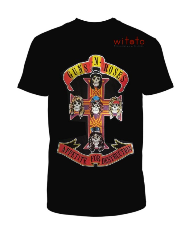 CAMISETA HOMBRE GUNS AND ROSES CALAVERA