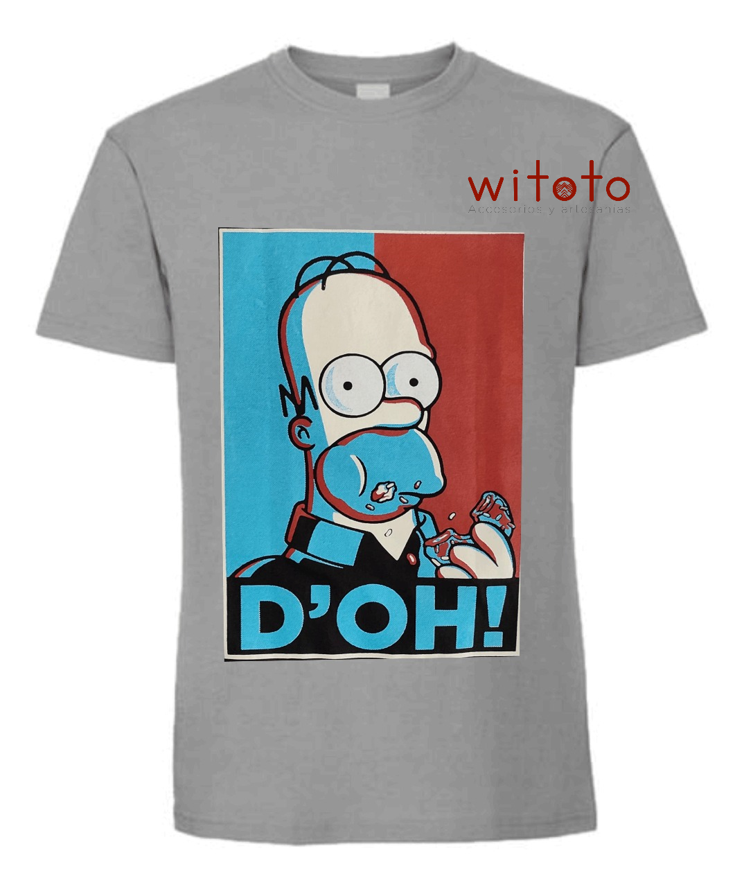 CAMISETA HOMBRE HOMERO D OH GRIS