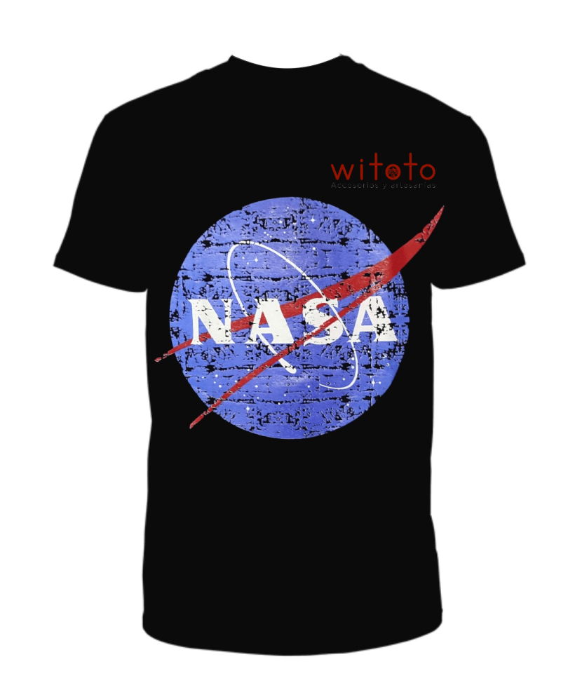 CAMISETA HOMBRE NASA NEGRA