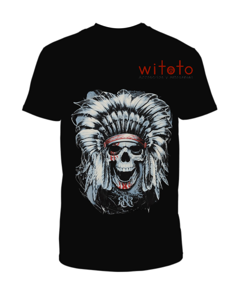 CAMISETA HOMBRE CALAVERA INDIO