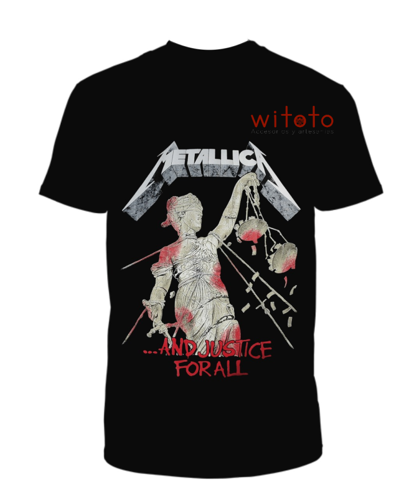 CAMISETA HOMBRE METALICA AND JUSTICE