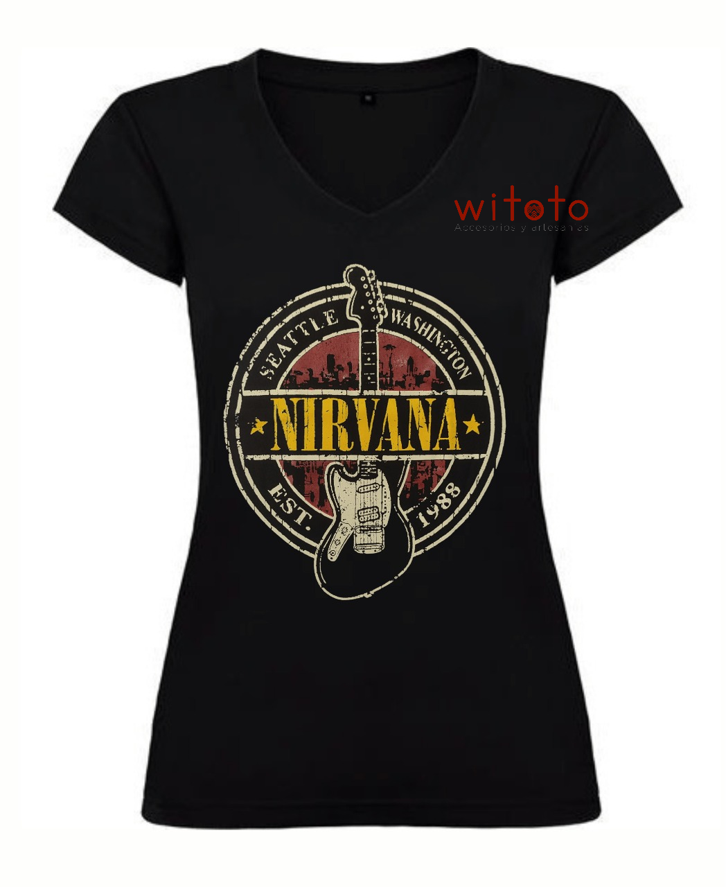 CAMISETA DAMA NIRVANA SEATTLE WASHINGTON