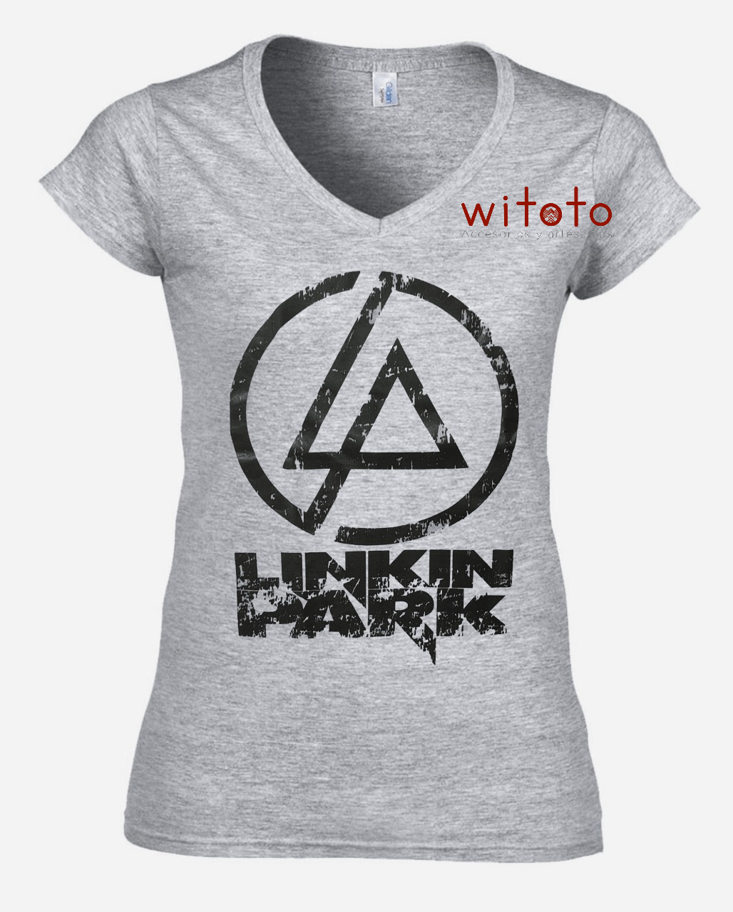 CAMISETA DAMA LINKIN PARK GRIS