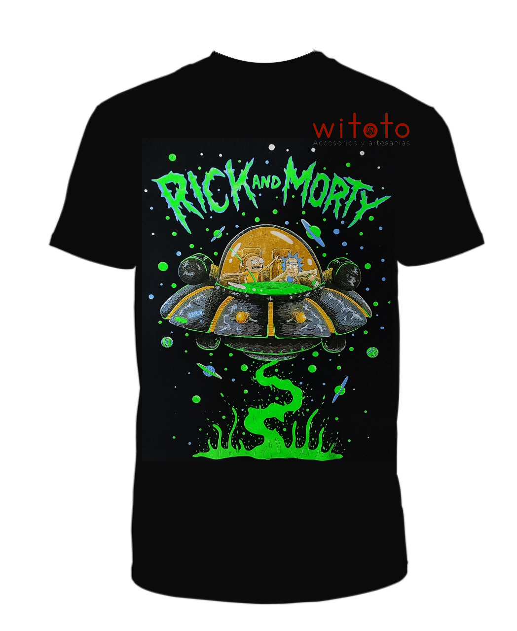 CAMISETA HOMBRE RICK AND MORTY ESPACIAL