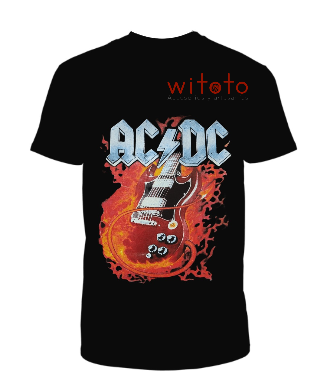 CAMISETA HOMBRE ACDC GUITARRA