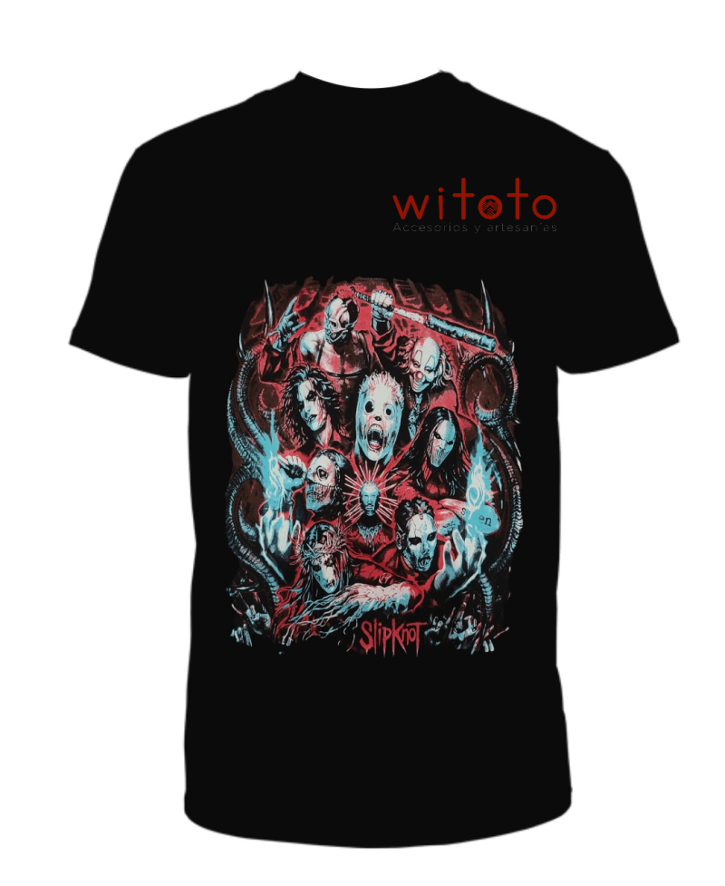 CAMISETA HOMBRE SLIPKNOT MASCARAS