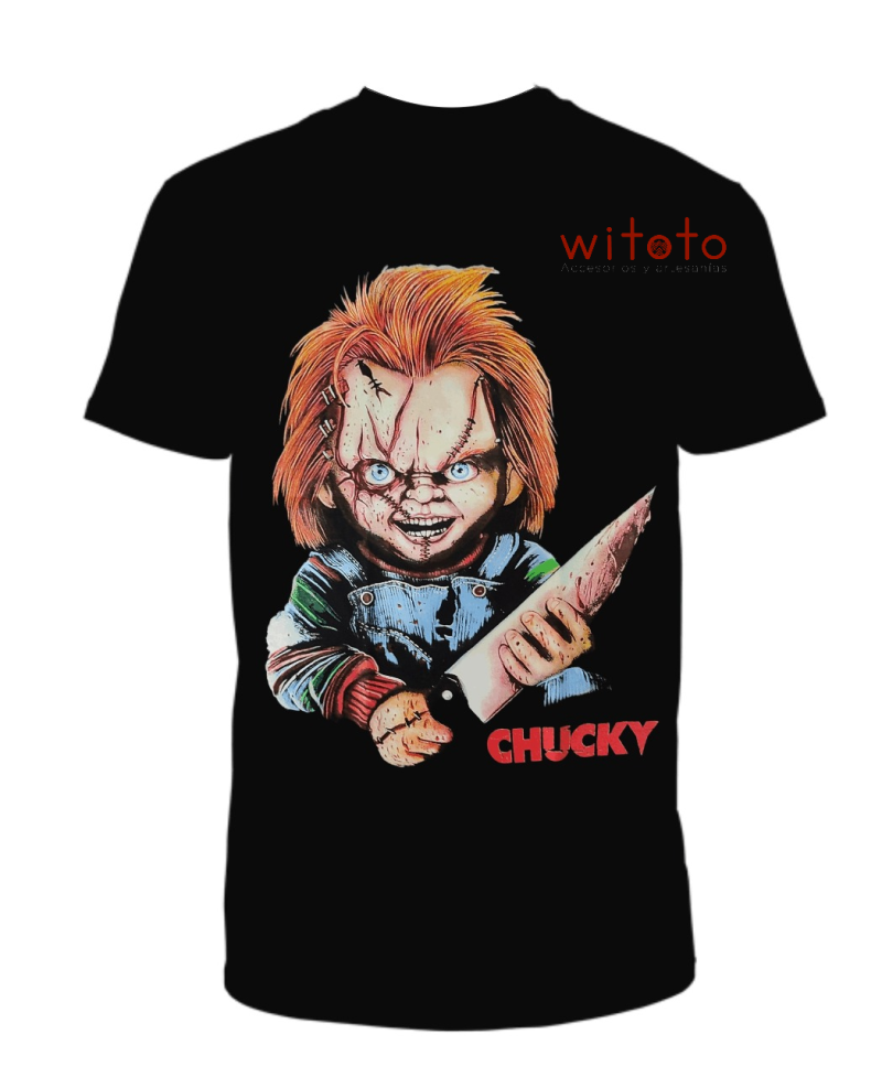 CAMISETA HOMBRE CHUCKY NEGRA