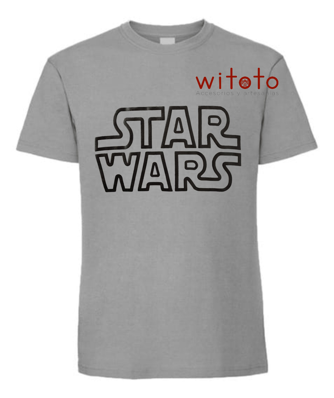 CAMISETA HOMBRE STAR WARS GRIS CLARO