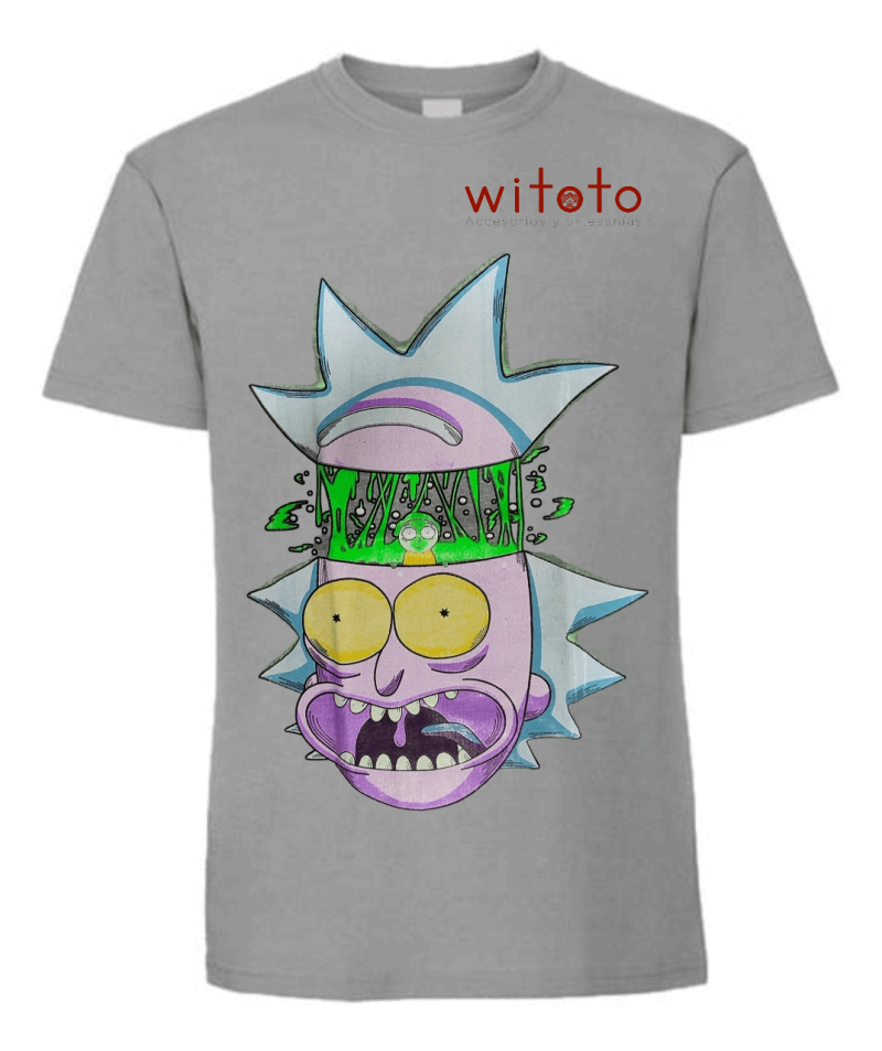 CAMISETA HOMBRE RICK AND MORTY MENTAL GRIS