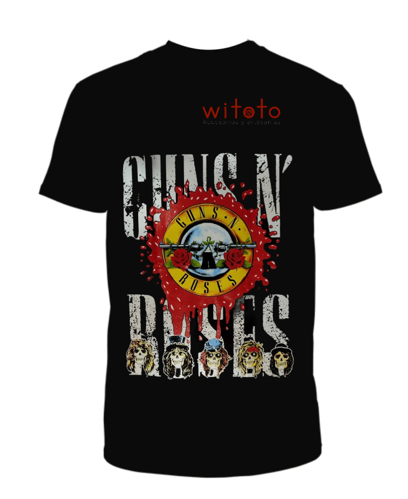 CAMISETA HOMBRE GUNS AND ROSES INTEGRANTES