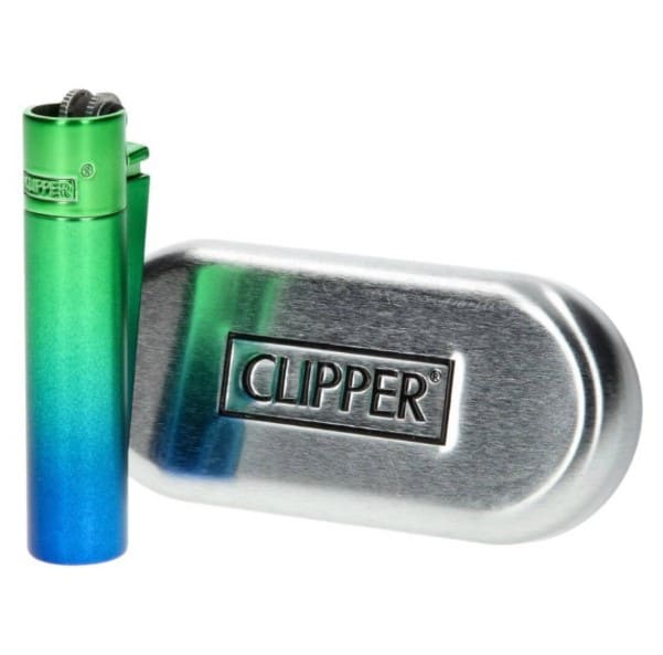 CLIPPER METALICO AZUL CON VERDE