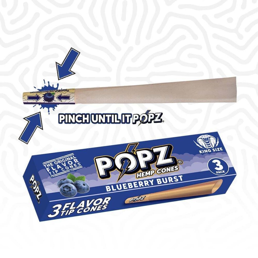 POPZ HEMP CONES X3 BLUEBERRY BURST