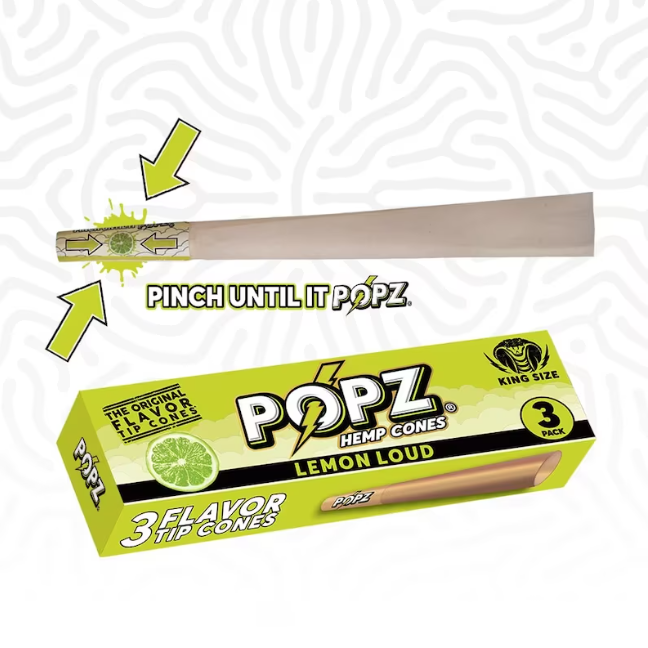 POPZ HEMP CONES X3 LEMON LOUD