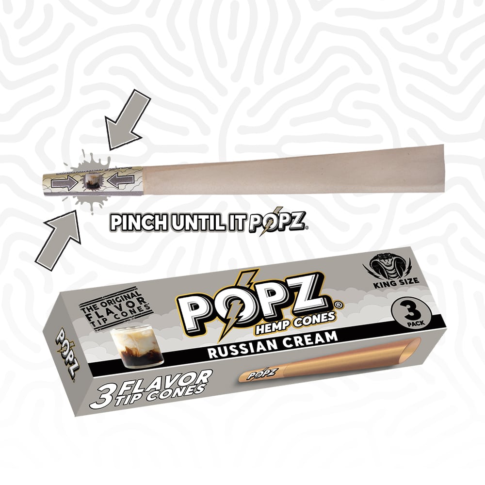 POPZ HEMP CONES X3 RUSSIAN CREAM