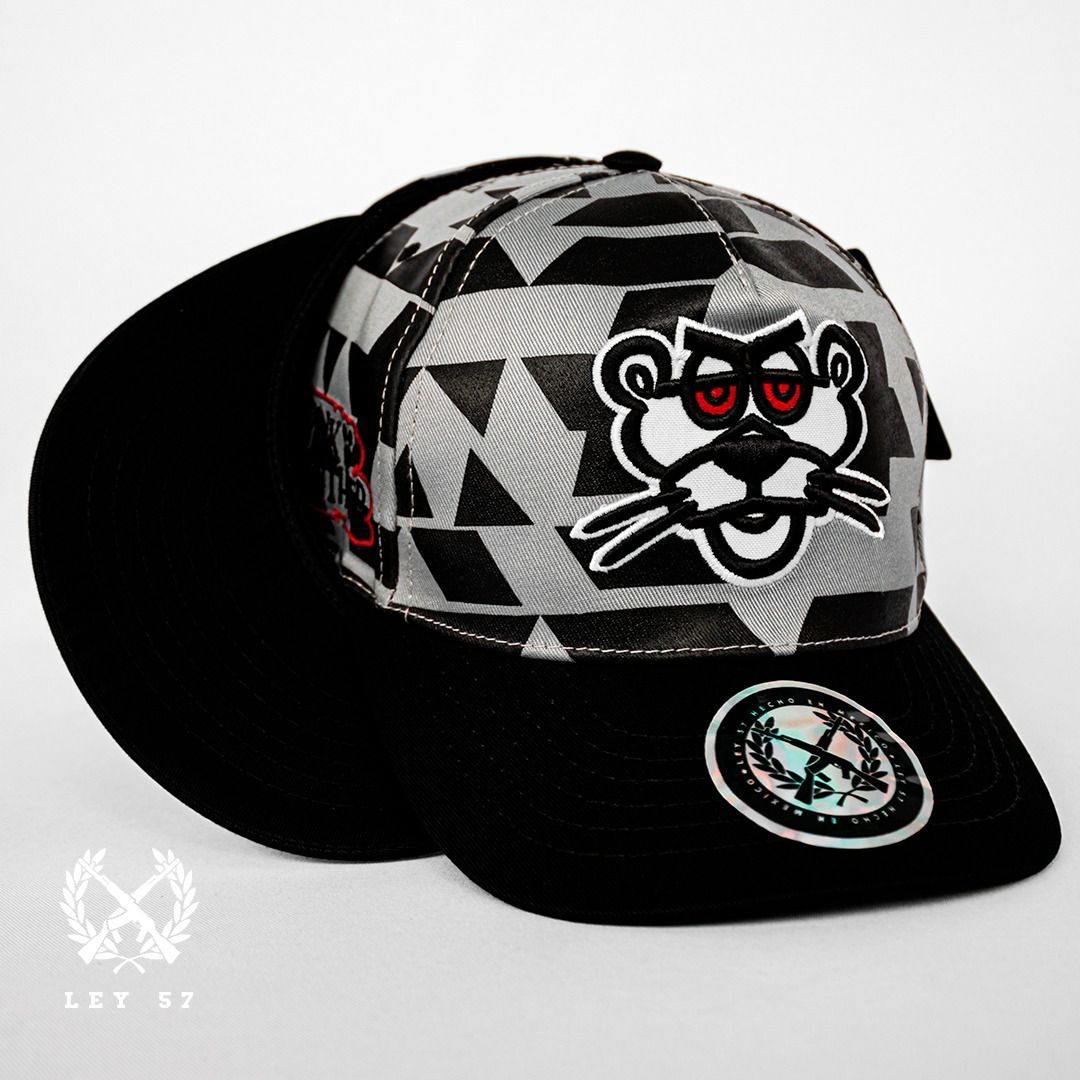 GORRA PANTERA GRIS/NEGRA