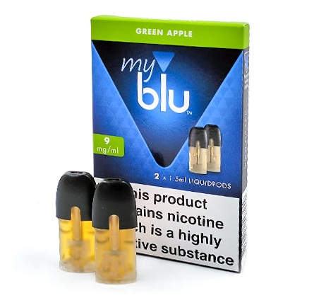 MYBLU CAP X2 GREEN APPLE 9MG-ML