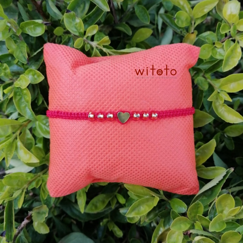 PULSERA CORAZON ROJA