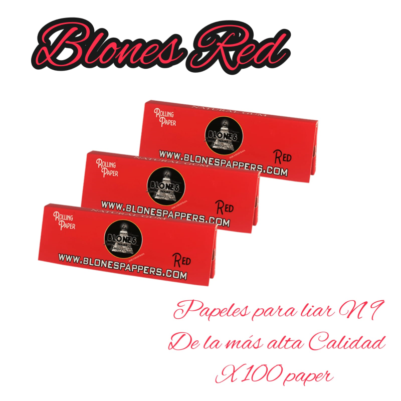 Papel blones rojo #9 X100 hojas - La casa del blunt