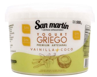 YOGURT GRIEGO VAINILLA + COCO X  550 gr - SAN MARTÍN
