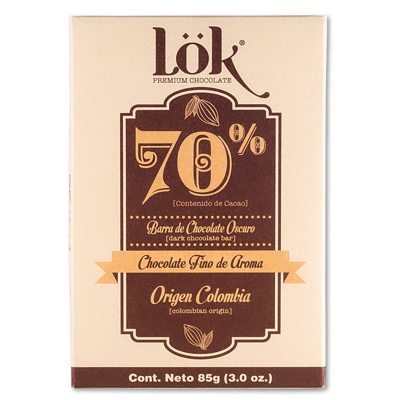 CHOCOLATINA 70% CACAO X 60GR- LöK