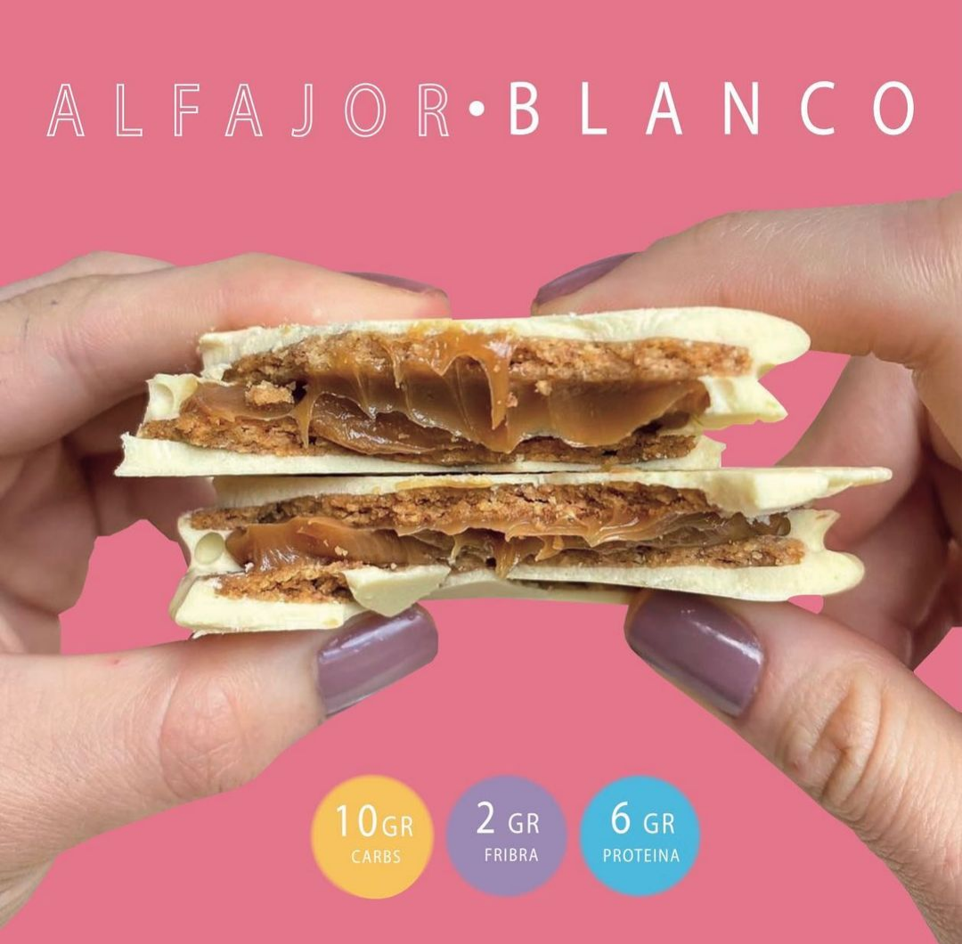 ALFAJOR KETO CON CHOCOLATE BLANCO X 50GR - BITES 