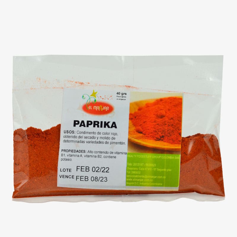 PAPRIKA X40GR– EL MANJAR