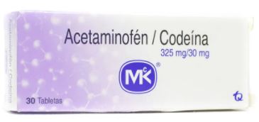 ACETAMINOFEN CODEINA 325 mg/30 mg  X 10 UNIDADES  (MK)