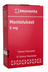 MONTELUKAST 5 mg CAJA X 30 TABLETAS MASTICABLES MOMENTA