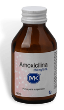 AMOXICILINA 250 mg FRASCO X 100 ml MK SABOR A BANANO