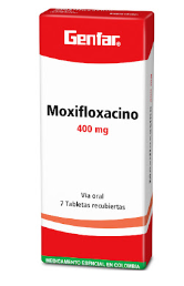 MOXIFLOXACINO 400 mg CAJA X 7 TABLETAS GENFAR