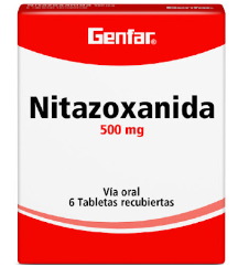 NITAZOXANIDA 50mg CAJA X 6 TABLETAS GENFAR