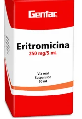 ERITROMICINA 250 mg SUSPENSIÓN X 60 ml GENFAR