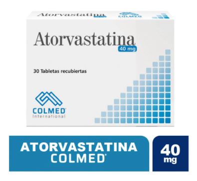 ATORVASTATINA 40 mg CAJA X 30 TABLETAS COLMED