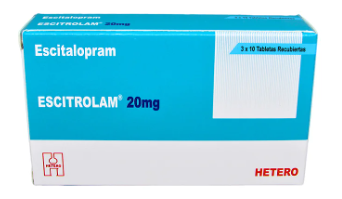 ESCITALOPRAM 20 mg X 30 TABLETAS HETERO