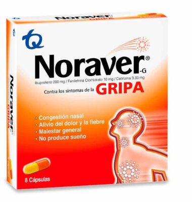 NORAVER GRIPA X 8 CÁPSULAS