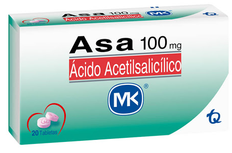 ASA 100 mg X 20 TABLETAS