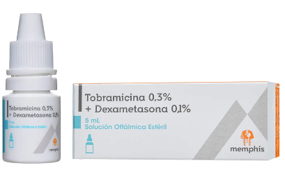 TOBRAMICINA + DEXAMETASONA 0,3%/0,1% GOTAS X 5 ml MEMPHIS